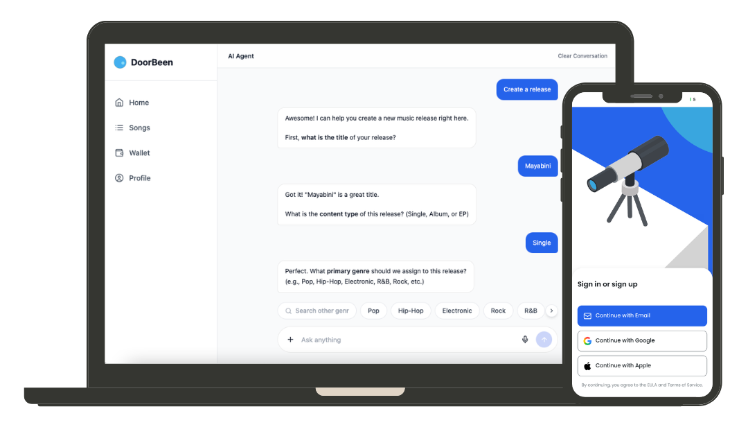 DoorBeen App Showcase on Mobile